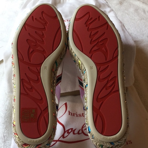 CHRISTIAN LOUBOUTIN IVY ESPAFUN FLATS GORGEOUS🌈🌈 - Picture 5 of 8